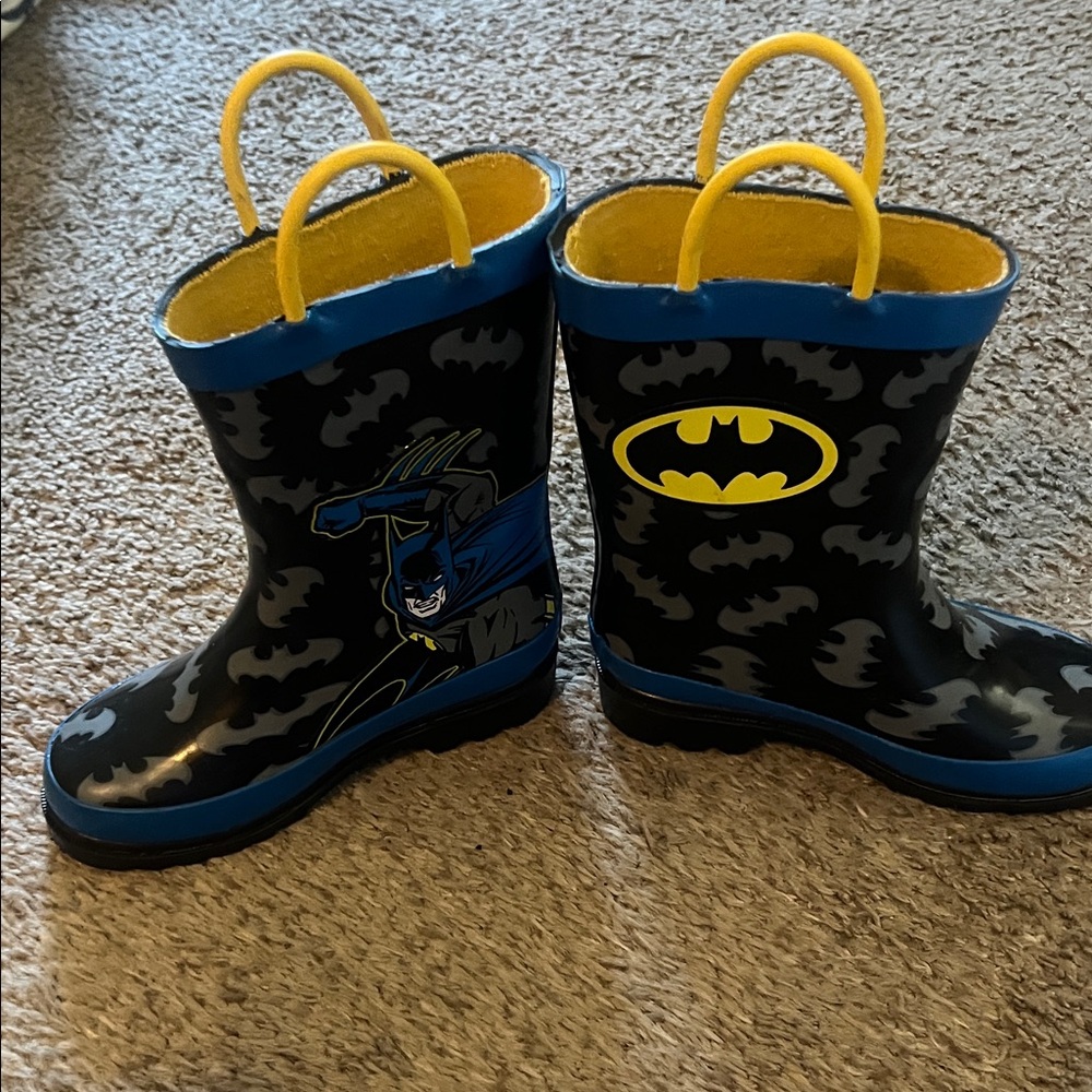 Batman Black and Blue Kids Rain Boots
